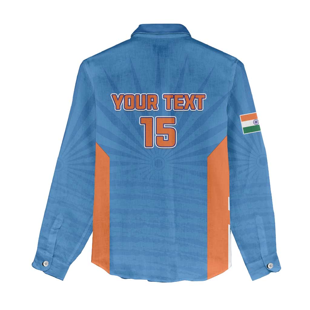 Custom India Cricket Women Casual Shirt Go Champions - Wonder Print Shop