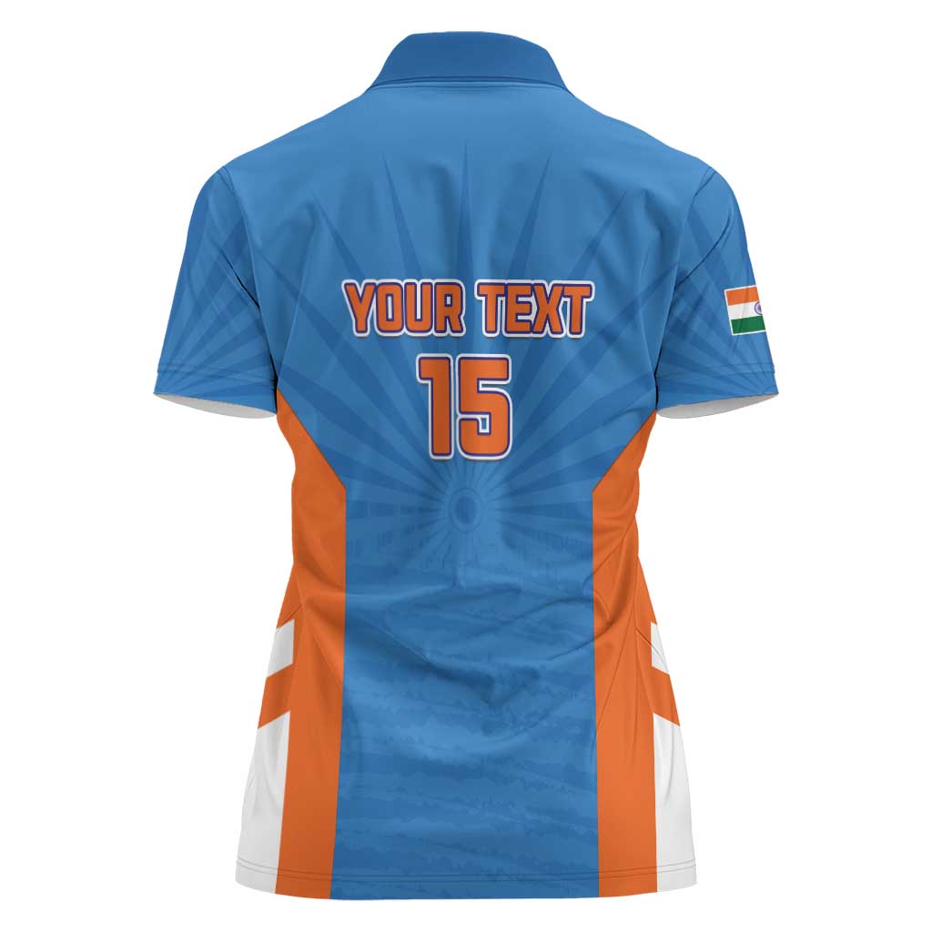 Custom India Cricket Women Polo Shirt Go Champions - Wonder Print Shop