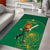 Custom South Africa Cricket Area Rug Lion Mascot With Protea - Wonder Print Shop