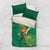 Custom South Africa Cricket Bedding Set Lion Mascot With Protea - Wonder Print Shop