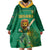 Custom South Africa Cricket Wearable Blanket Hoodie Lion Mascot With Protea - Wonder Print Shop