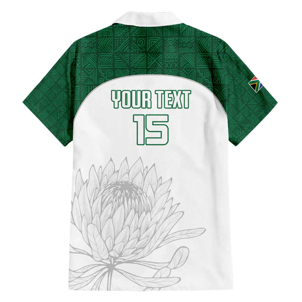 Custom South Africa Cricket Family Matching Long Sleeve Bodycon Dress and Hawaiian Shirt Go Proteas - Wonder Print Shop