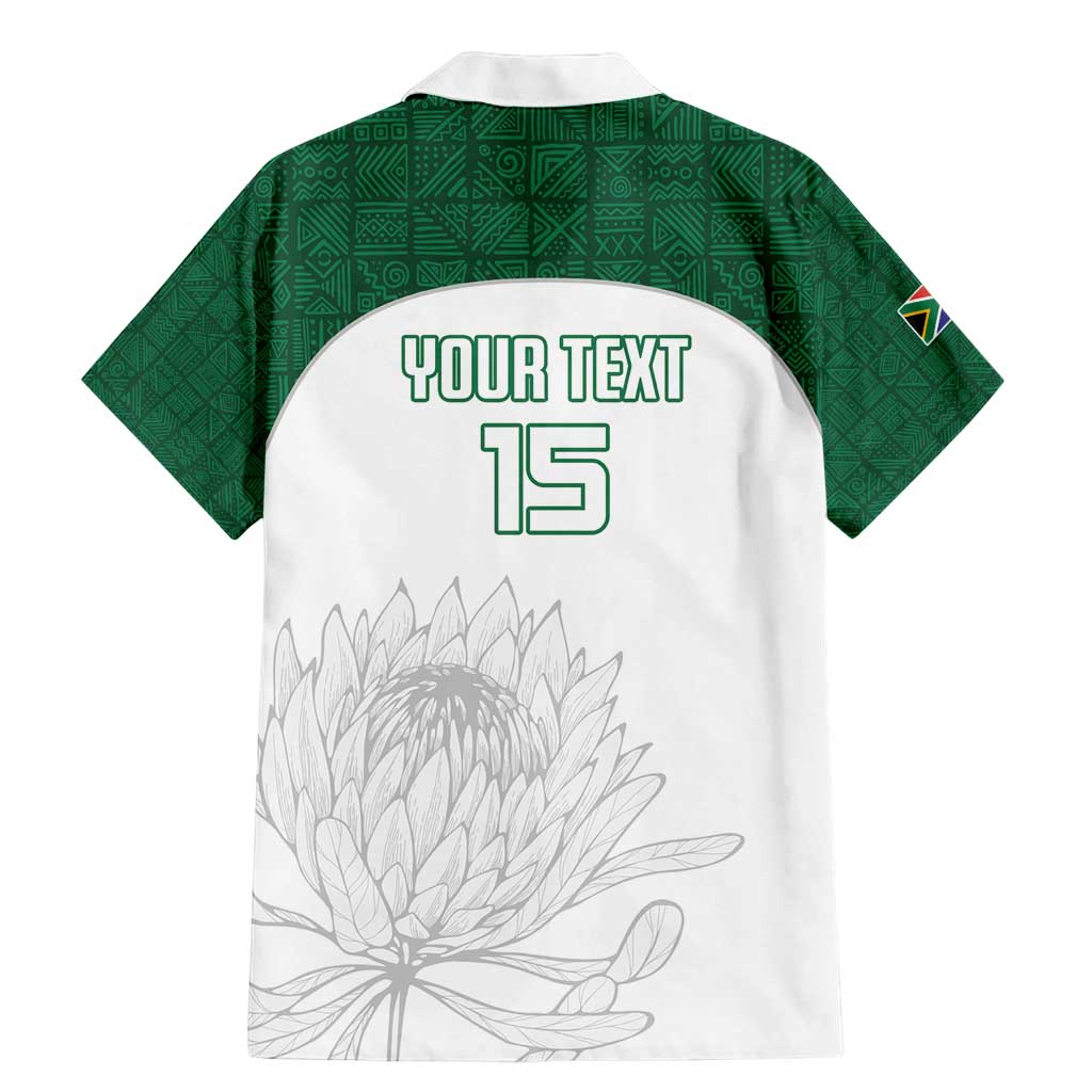 Custom South Africa Cricket Family Matching Mermaid Dress and Hawaiian Shirt Go Proteas - Wonder Print Shop