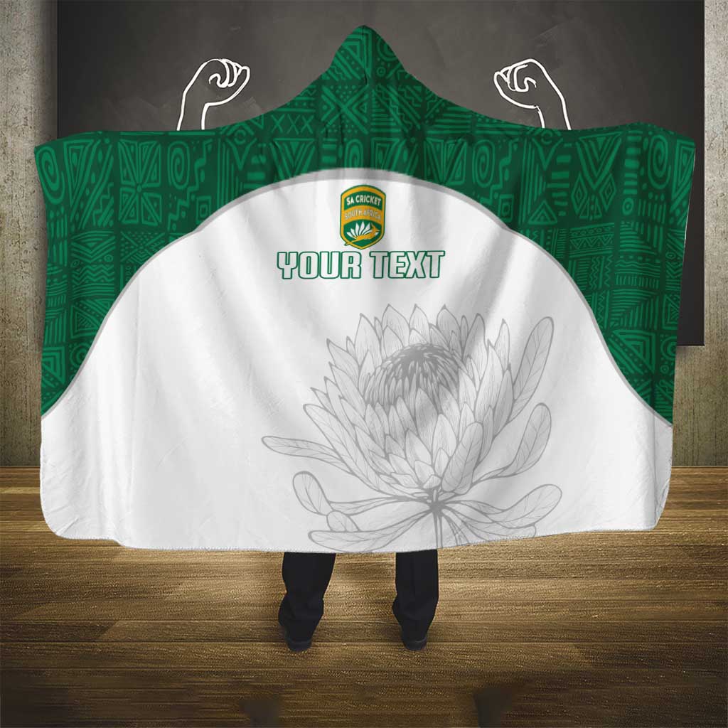 Custom South Africa Cricket Hooded Blanket Go Proteas
