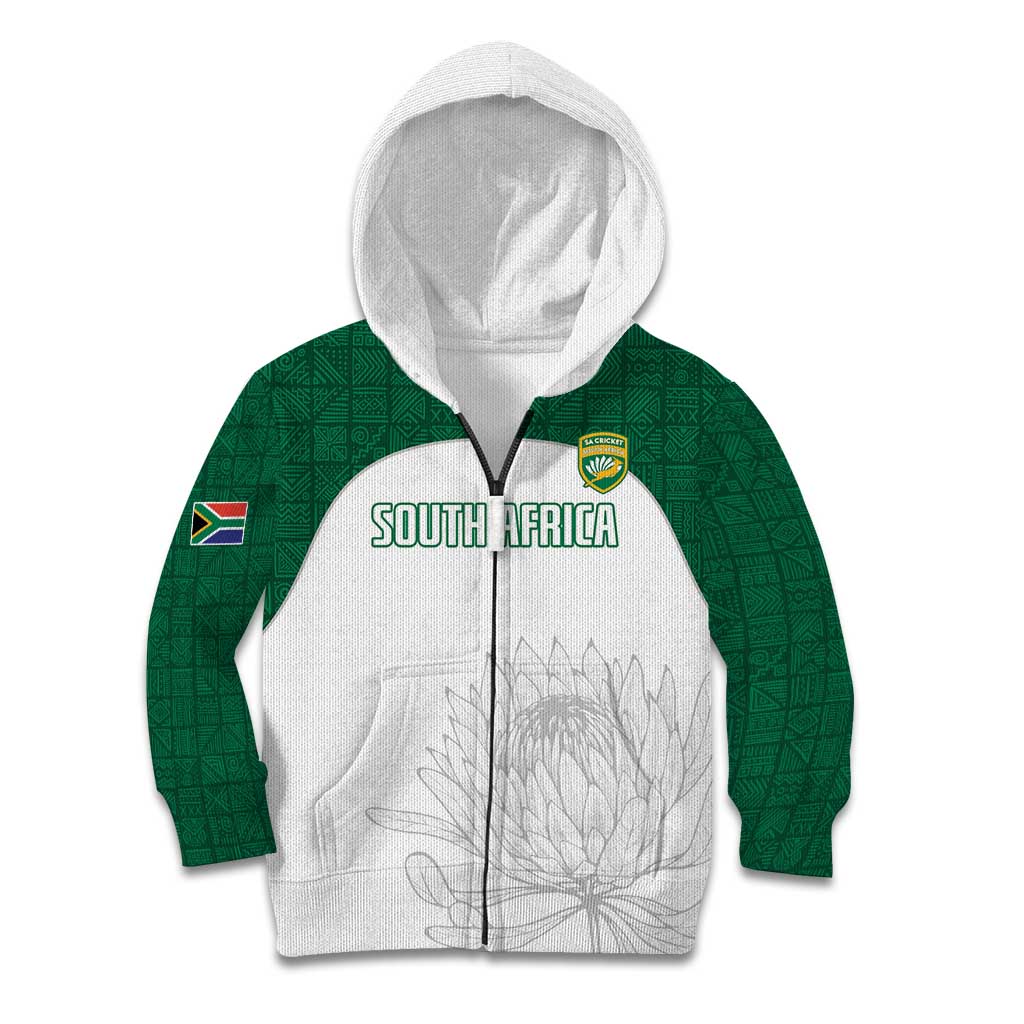 Custom South Africa Cricket Kid Hoodie Go Proteas - Wonder Print Shop