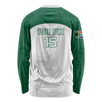 Custom South Africa Cricket Long Sleeve Shirt Go Proteas - Wonder Print Shop