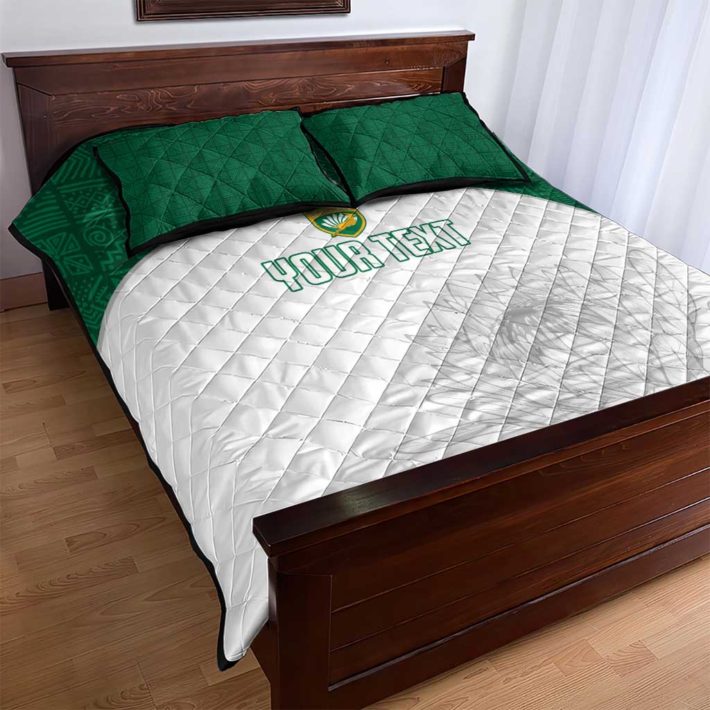 Custom South Africa Cricket Quilt Bed Set Go Proteas - Wonder Print Shop