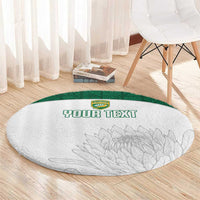 Custom South Africa Cricket Round Carpet Go Proteas