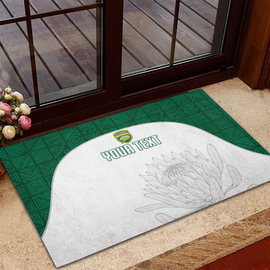 Custom South Africa Cricket Rubber Doormat Go Proteas - Wonder Print Shop
