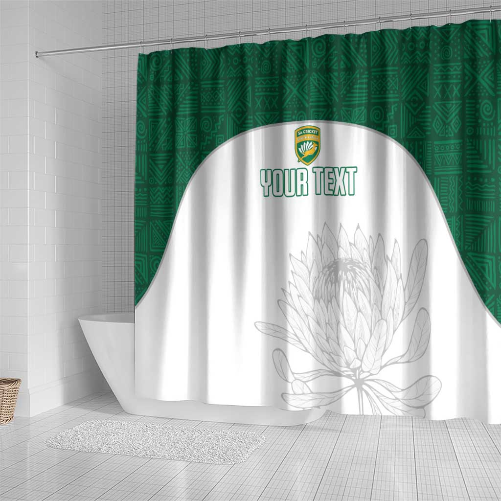 Custom South Africa Cricket Shower Curtain Go Proteas