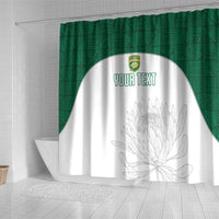 Custom South Africa Cricket Shower Curtain Go Proteas