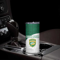 Custom South Africa Cricket Skinny Tumbler Go Proteas - Wonder Print Shop