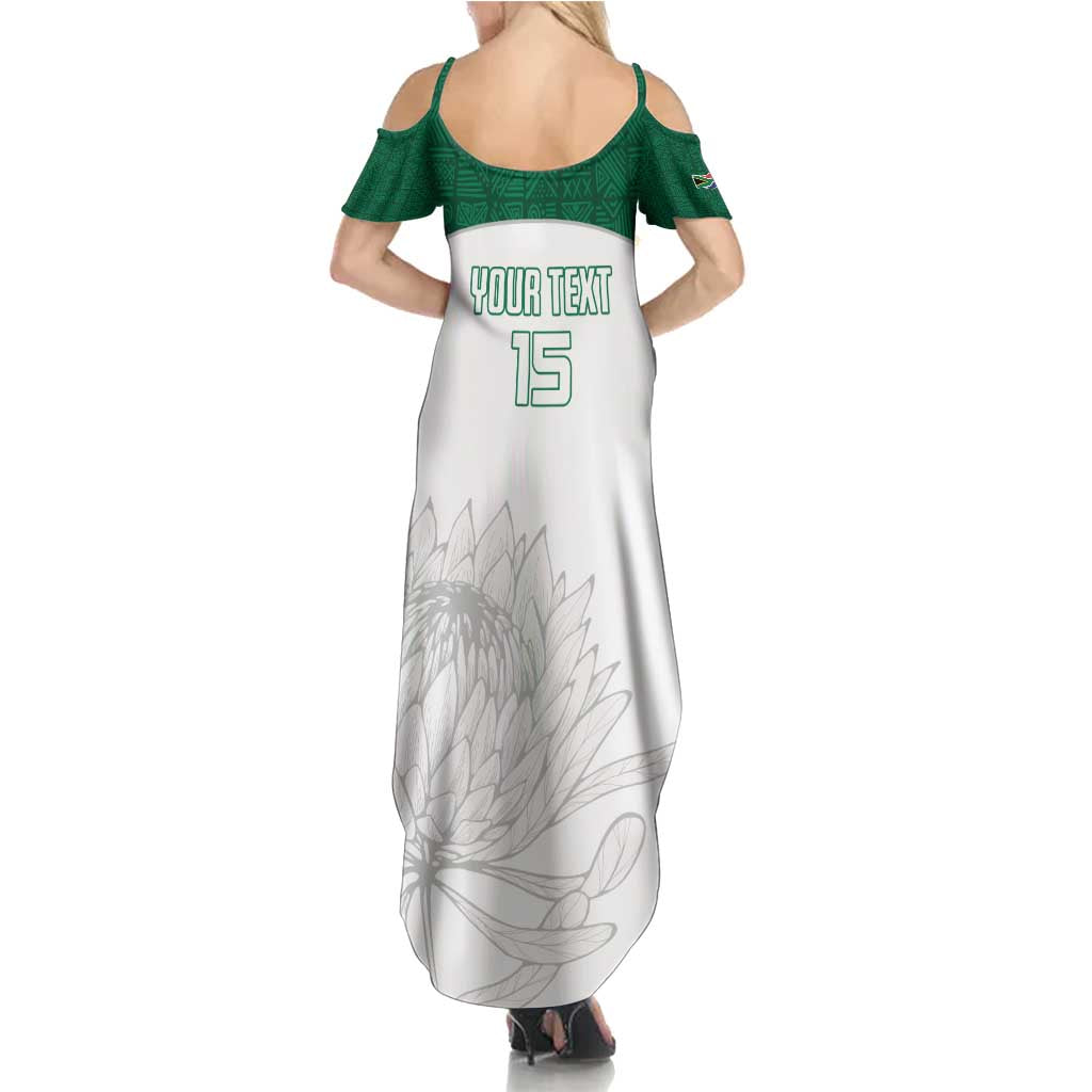Custom South Africa Cricket Summer Maxi Dress Go Proteas - Wonder Print Shop