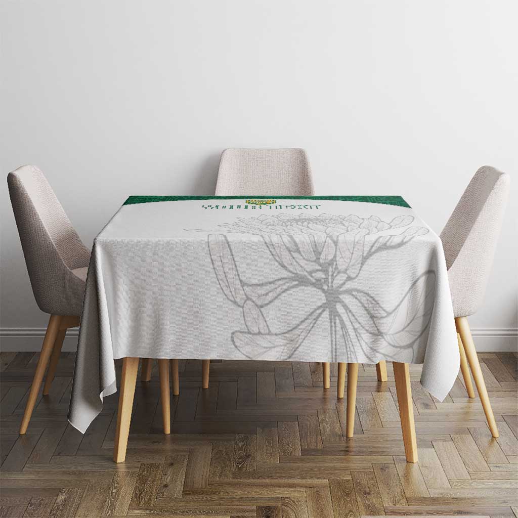 Custom South Africa Cricket Tablecloth Go Proteas - Wonder Print Shop