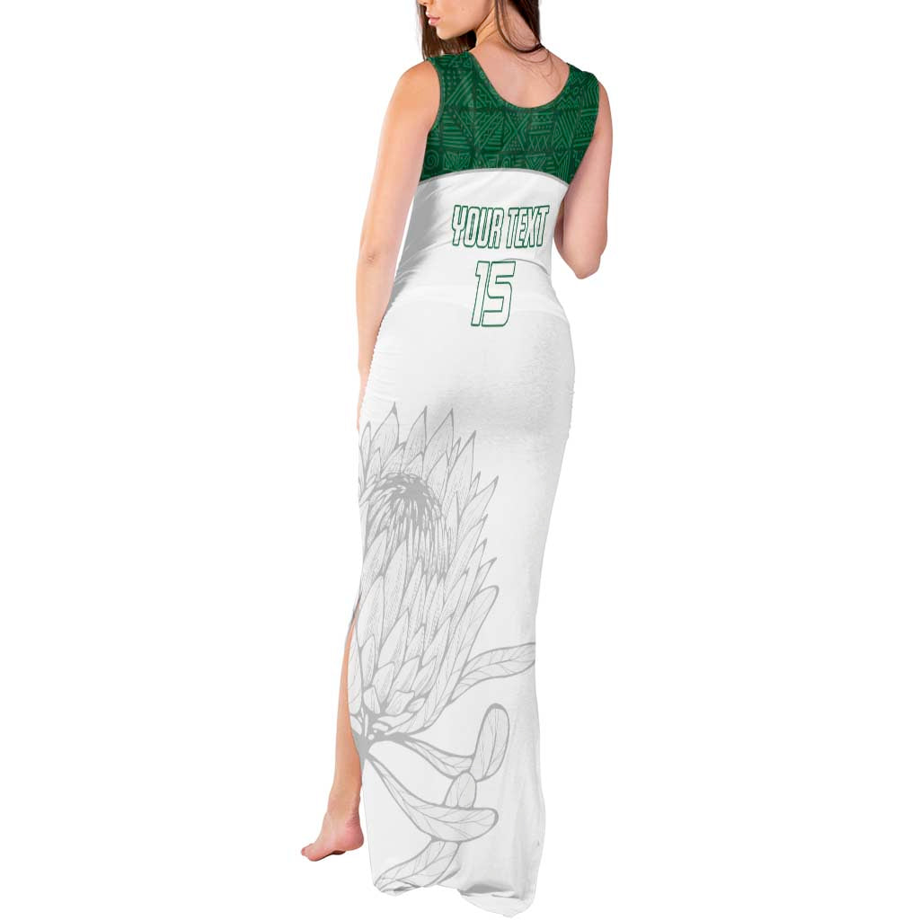 Custom South Africa Cricket Tank Maxi Dress Go Proteas - Wonder Print Shop