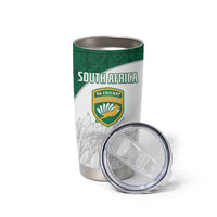 Custom South Africa Cricket Tumbler Cup Go Proteas - Wonder Print Shop