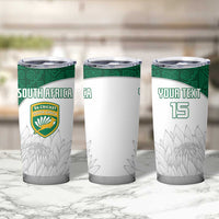 Custom South Africa Cricket Tumbler Cup Go Proteas - Wonder Print Shop
