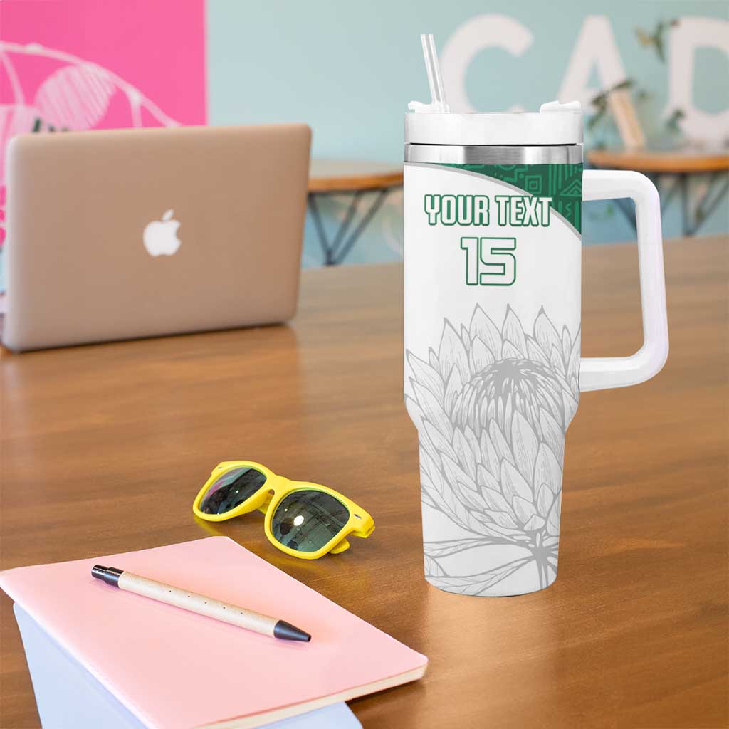 Custom South Africa Cricket Tumbler With Handle Go Proteas - Wonder Print Shop