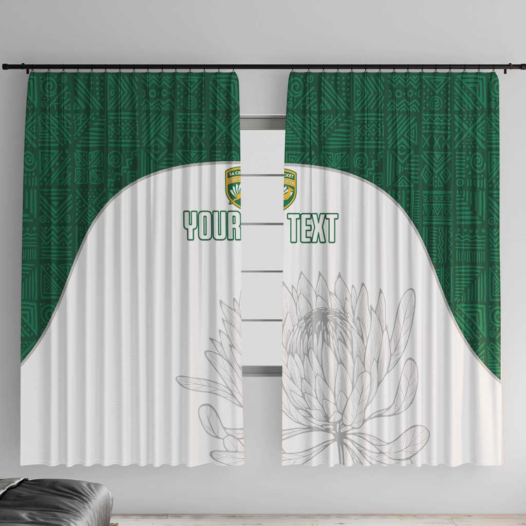 Custom South Africa Cricket Window Curtain Go Proteas - Wonder Print Shop