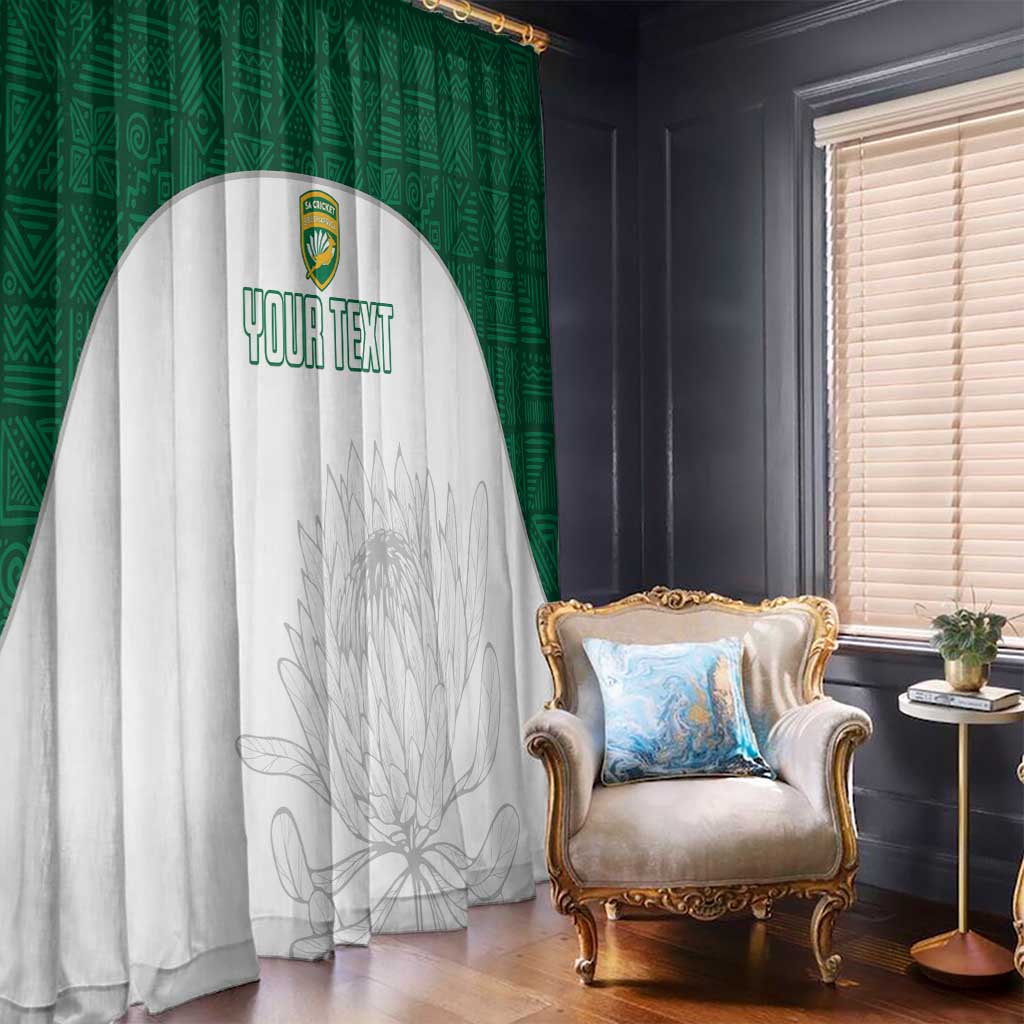 Custom South Africa Cricket Window Curtain Go Proteas - Wonder Print Shop