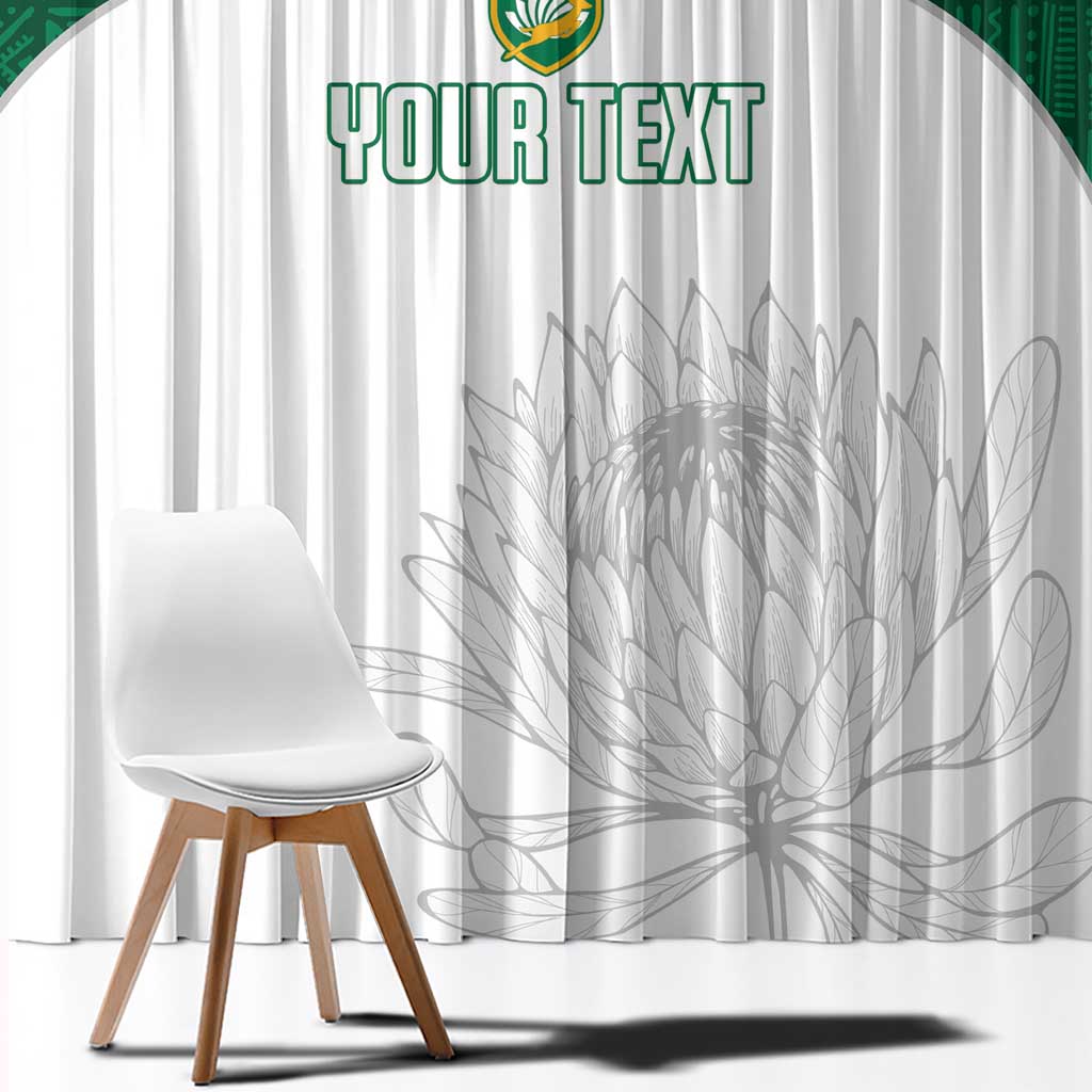 Custom South Africa Cricket Window Curtain Go Proteas - Wonder Print Shop