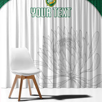 Custom South Africa Cricket Window Curtain Go Proteas - Wonder Print Shop