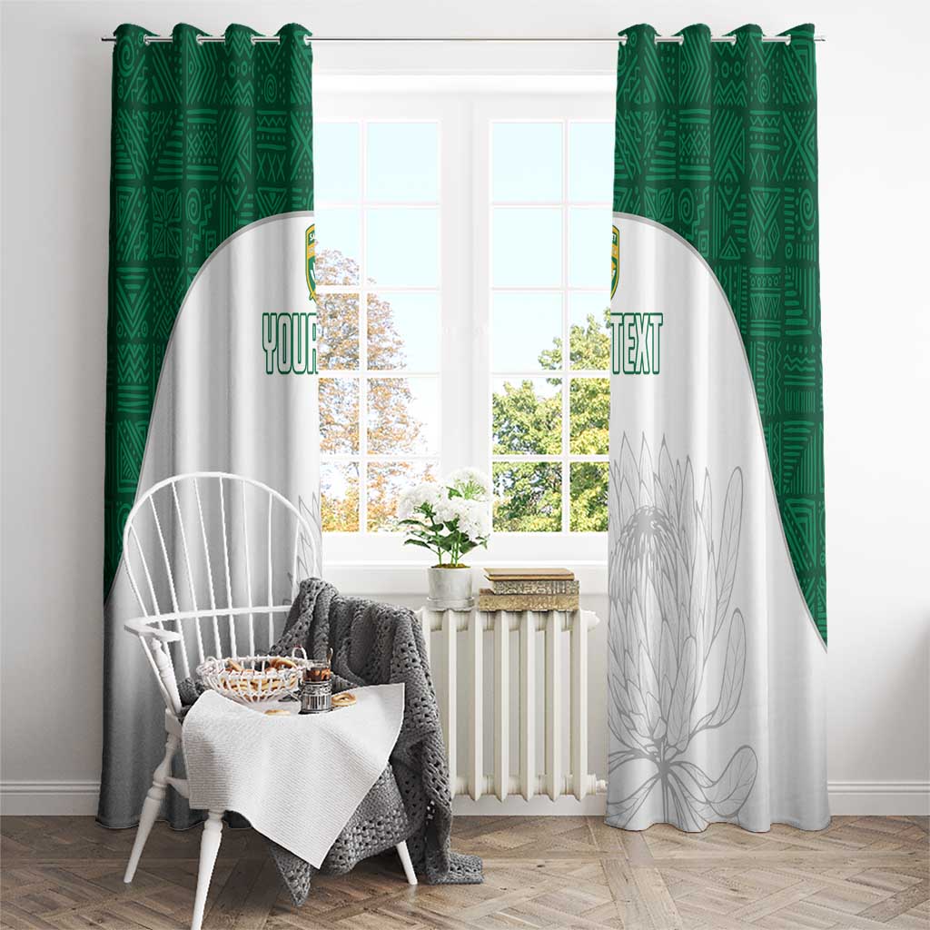Custom South Africa Cricket Window Curtain Go Proteas - Wonder Print Shop
