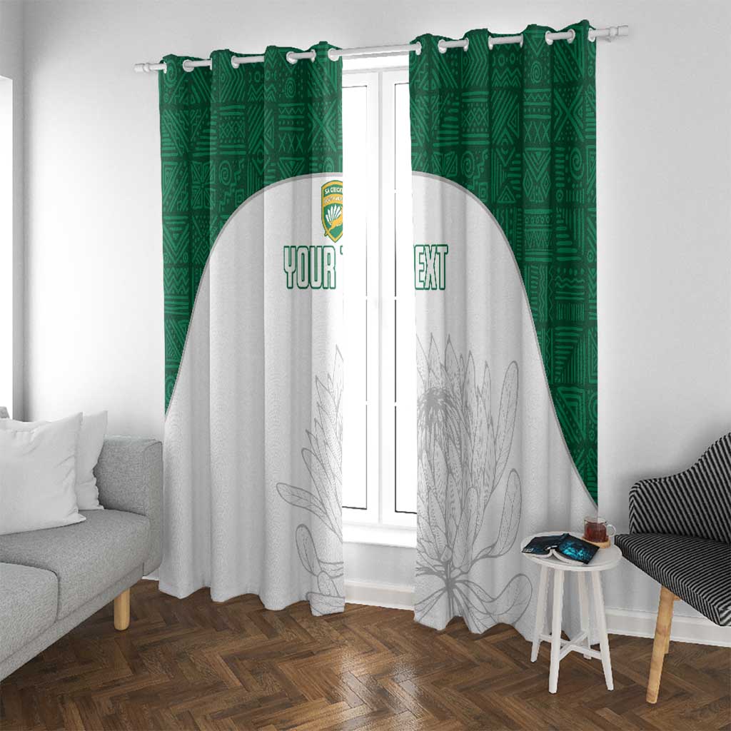Custom South Africa Cricket Window Curtain Go Proteas - Wonder Print Shop