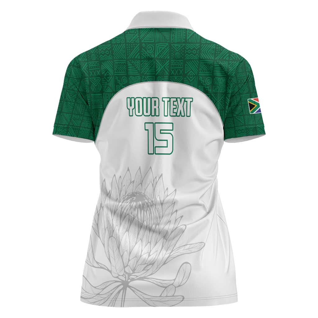Custom South Africa Cricket Women Polo Shirt Go Proteas - Wonder Print Shop