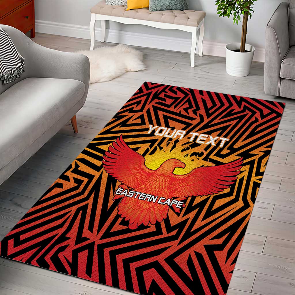 Custom South Africa Eastern Cape Cricket Area Rug Go Sunrisers - Wonder Print Shop