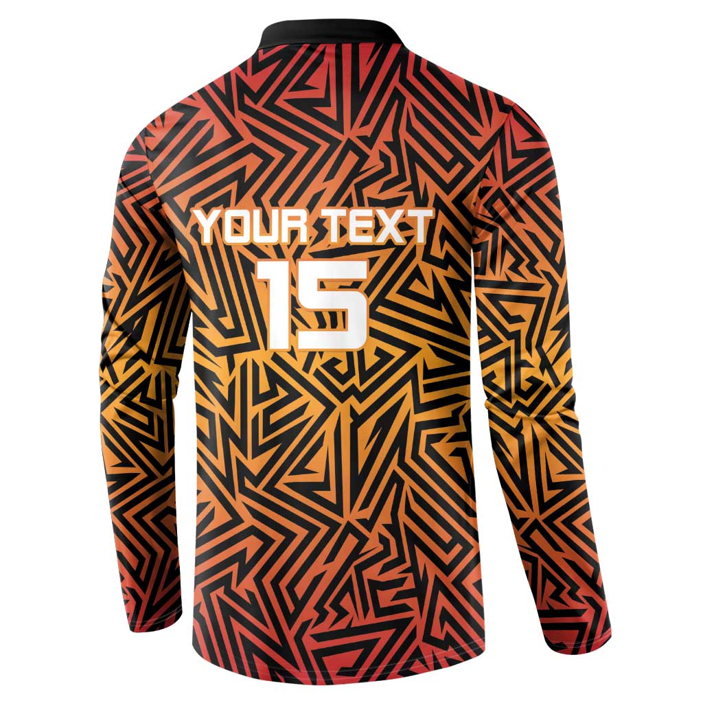 Custom South Africa Eastern Cape Cricket Button Sweatshirt Go Sunrisers - Wonder Print Shop