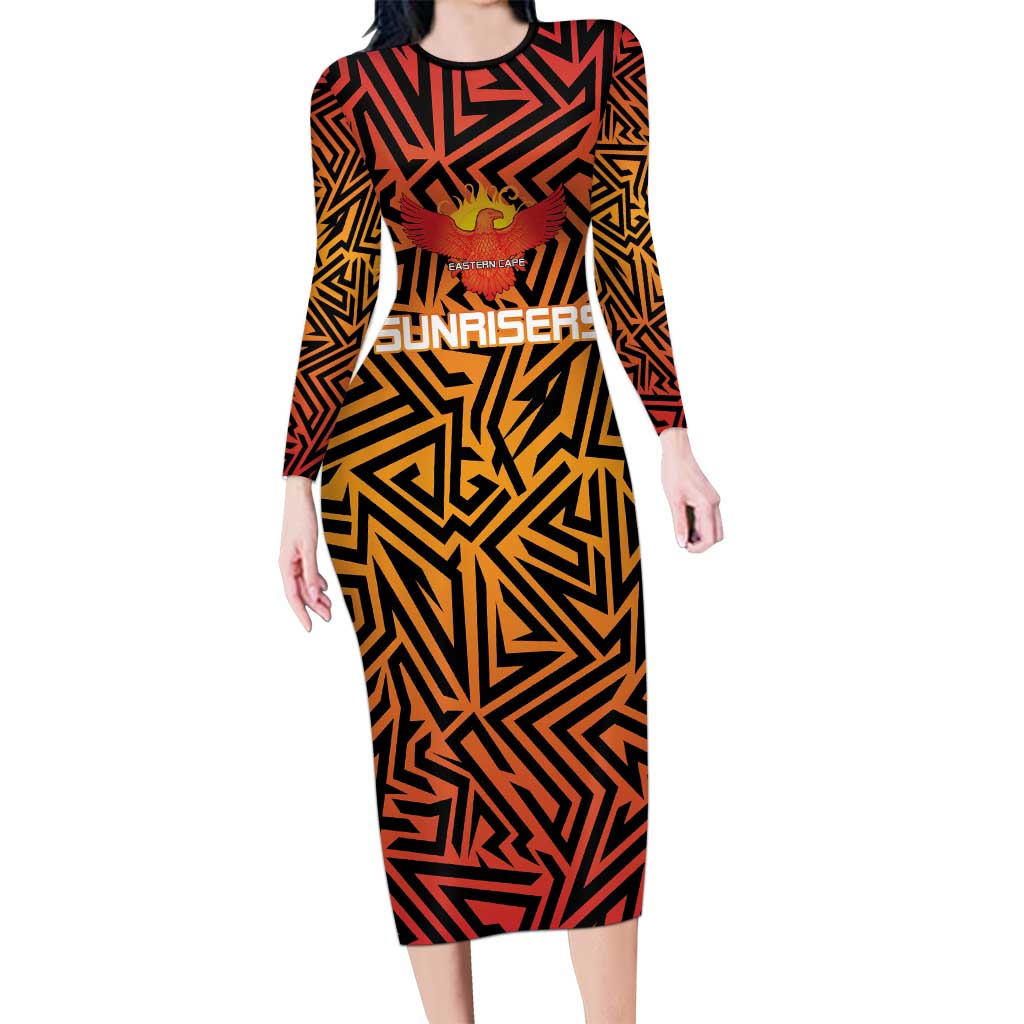 Custom South Africa Eastern Cape Cricket Family Matching Long Sleeve Bodycon Dress and Hawaiian Shirt Go Sunrisers - Wonder Print Shop