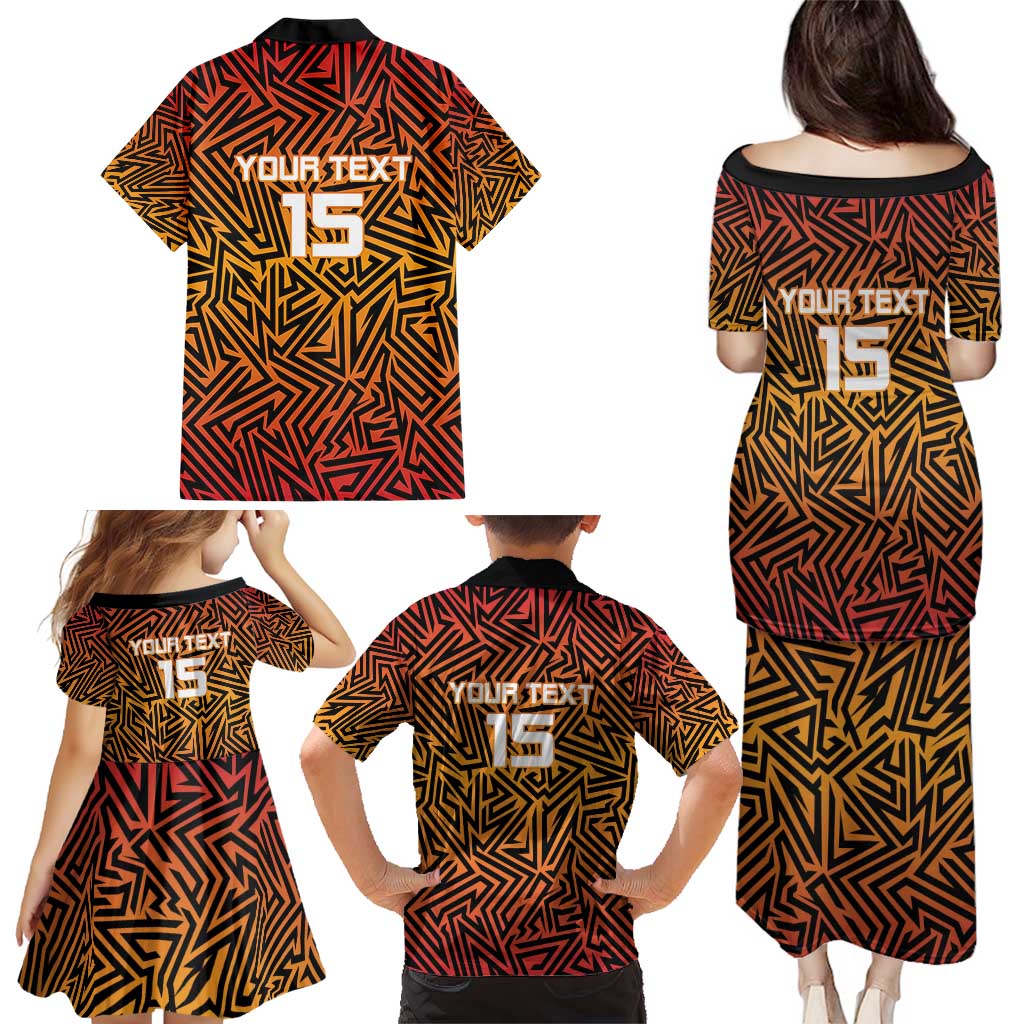 Custom South Africa Eastern Cape Cricket Family Matching Puletasi and Hawaiian Shirt Go Sunrisers - Wonder Print Shop