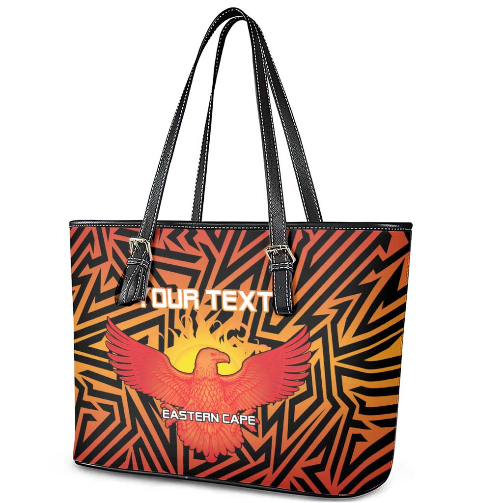 Custom South Africa Eastern Cape Cricket Leather Tote Bag Go Sunrisers - Wonder Print Shop