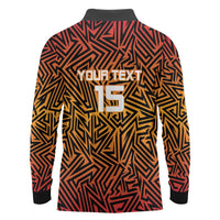 Custom South Africa Eastern Cape Cricket Long Sleeve Polo Shirt Go Sunrisers - Wonder Print Shop