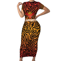 Custom South Africa Eastern Cape Cricket Short Sleeve Bodycon Dress Go Sunrisers - Wonder Print Shop