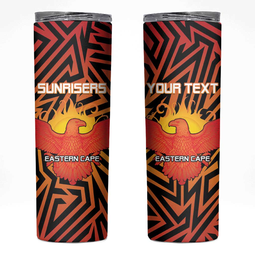 Custom South Africa Eastern Cape Cricket Skinny Tumbler Go Sunrisers - Wonder Print Shop