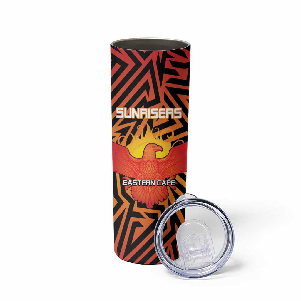 Custom South Africa Eastern Cape Cricket Skinny Tumbler Go Sunrisers - Wonder Print Shop