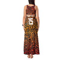 Custom South Africa Eastern Cape Cricket Tank Maxi Dress Go Sunrisers - Wonder Print Shop