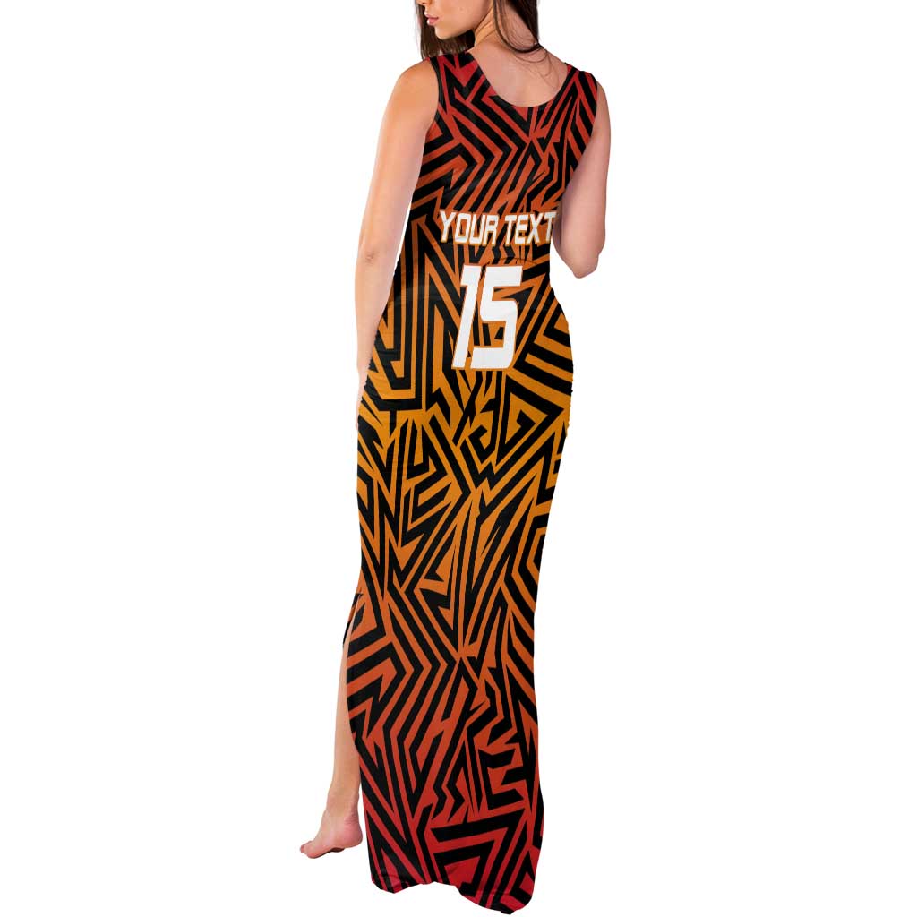 Custom South Africa Eastern Cape Cricket Tank Maxi Dress Go Sunrisers - Wonder Print Shop