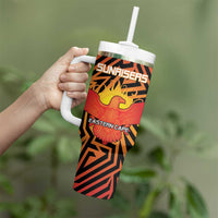 Custom South Africa Eastern Cape Cricket Tumbler With Handle Go Sunrisers - Wonder Print Shop