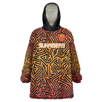 Custom South Africa Eastern Cape Cricket Wearable Blanket Hoodie Go Sunrisers - Wonder Print Shop