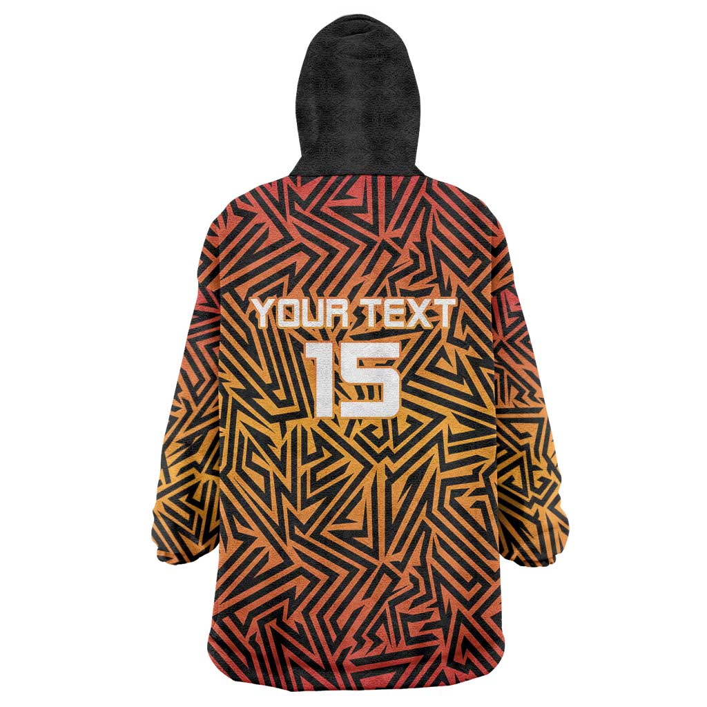 Custom South Africa Eastern Cape Cricket Wearable Blanket Hoodie Go Sunrisers - Wonder Print Shop