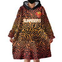 Custom South Africa Eastern Cape Cricket Wearable Blanket Hoodie Go Sunrisers - Wonder Print Shop