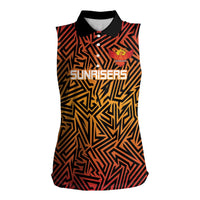 Custom South Africa Eastern Cape Cricket Women Sleeveless Polo Shirt Go Sunrisers - Wonder Print Shop
