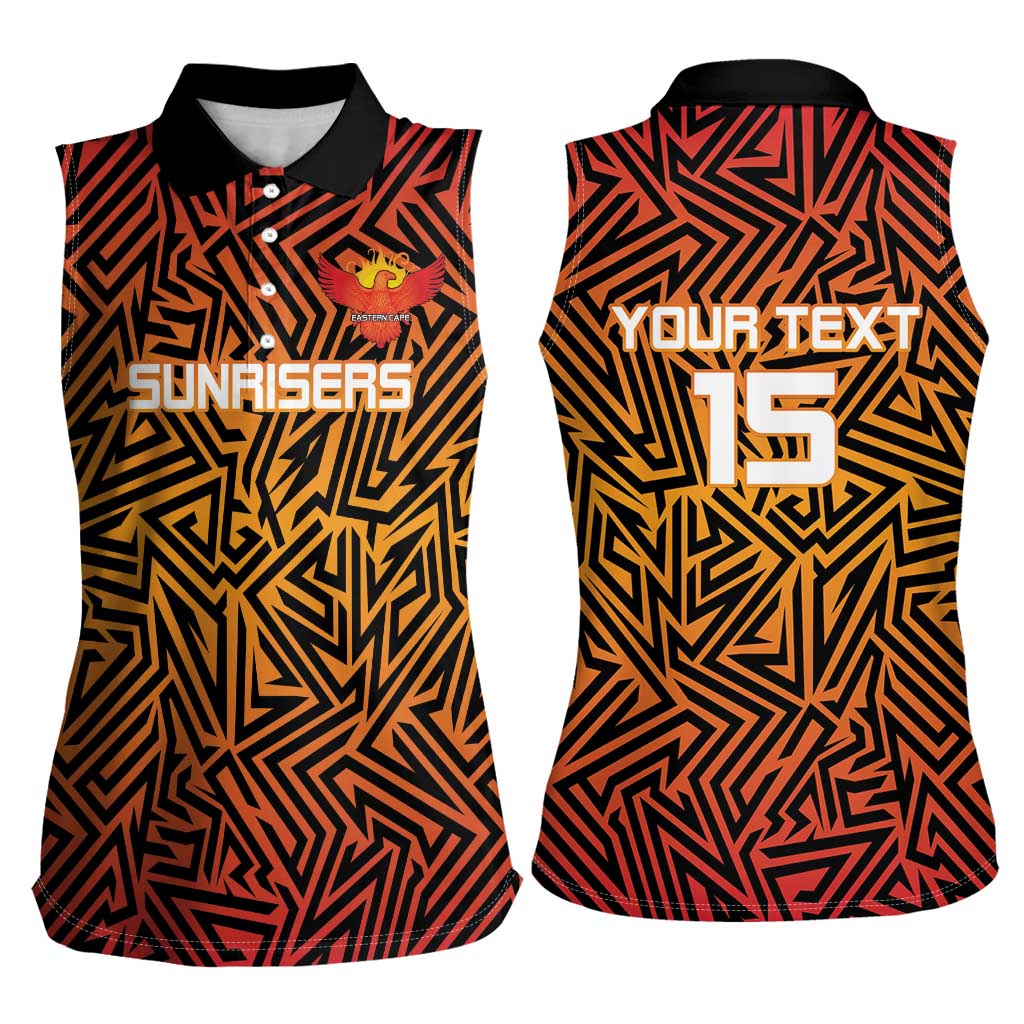Custom South Africa Eastern Cape Cricket Women Sleeveless Polo Shirt Go Sunrisers - Wonder Print Shop