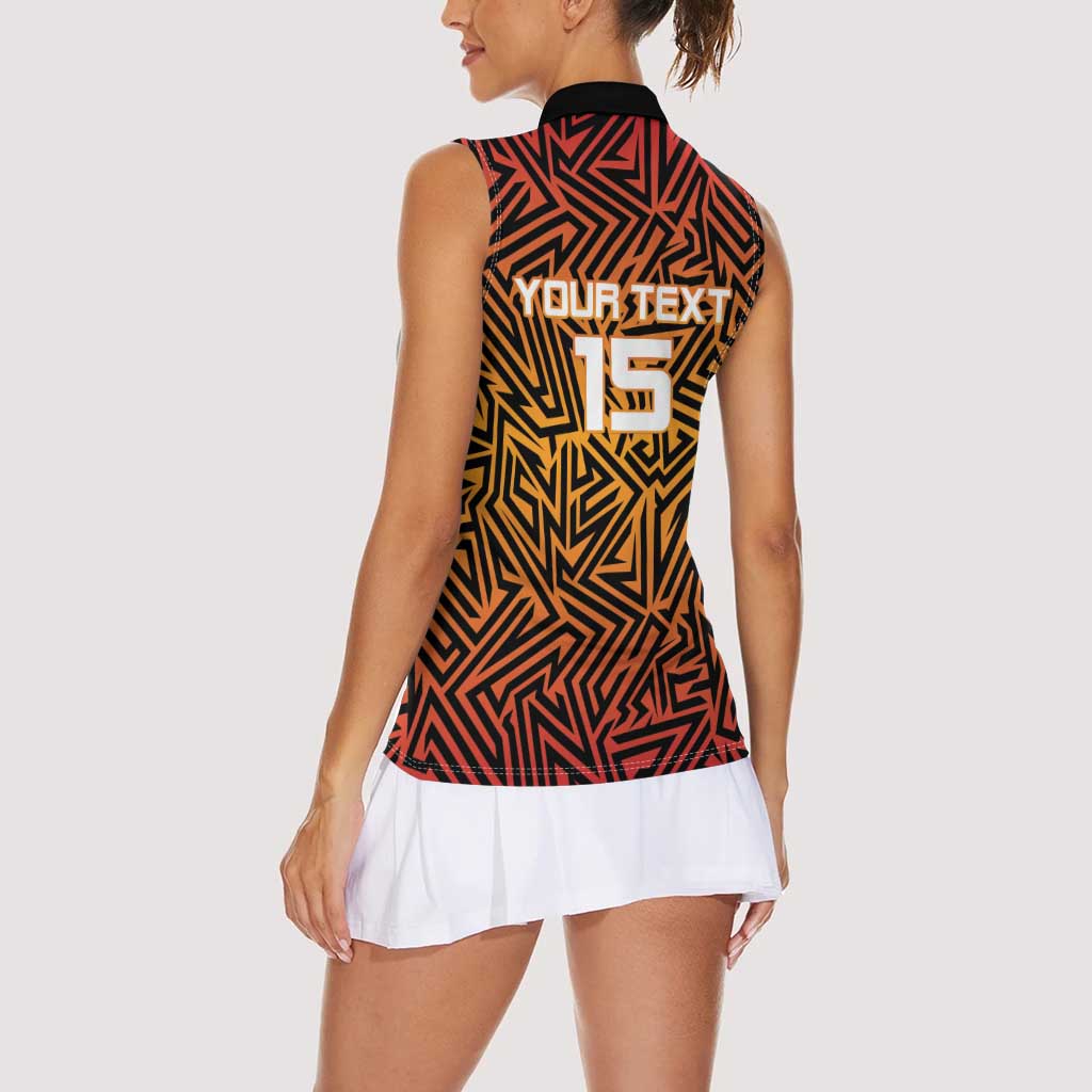 Custom South Africa Eastern Cape Cricket Women Sleeveless Polo Shirt Go Sunrisers - Wonder Print Shop