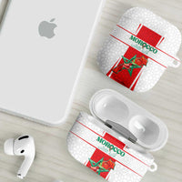 Morocco Football AirPods Case Go Champions Atlas Lions - White - Wonder Print Shop