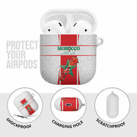 Morocco Football AirPods Case Go Champions Atlas Lions - White - Wonder Print Shop