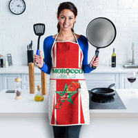 Morocco Football Apron Go Champions Atlas Lions - White - Wonder Print Shop